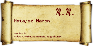 Matajsz Manon névjegykártya